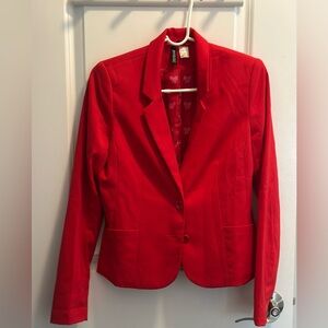 Red H&M Divided Women's Blazer Size 38 US 8